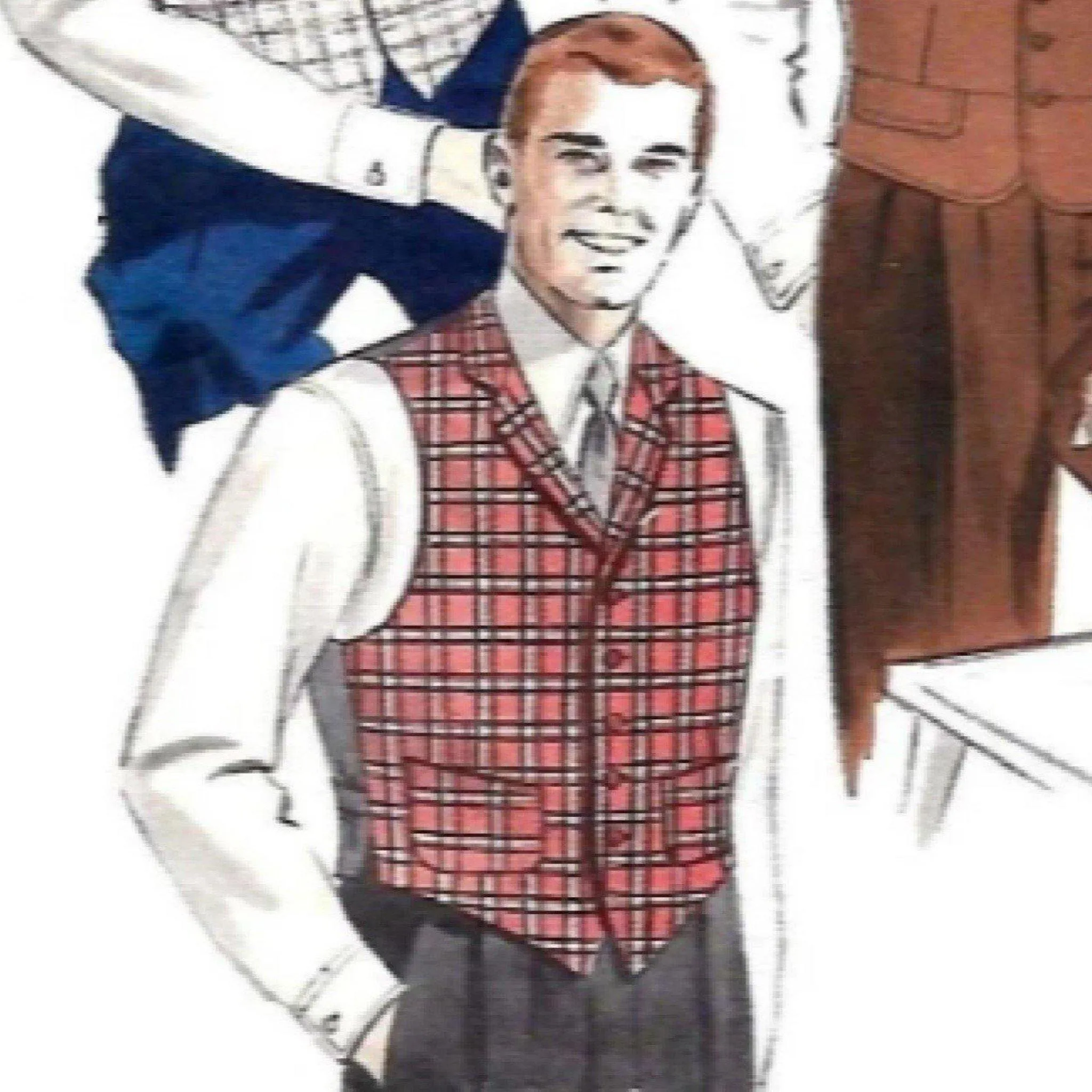 1950s Pattern, Men's Set of Waistcoats - Chest 38” (97cm)