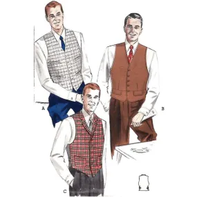 1950s Pattern, Men's Set of Waistcoats - Chest 38” (97cm)