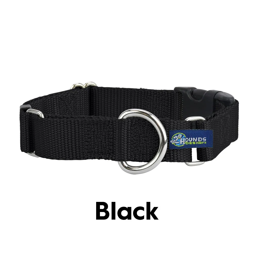 5/8″ and 1″ Black Nylon Dog Collar