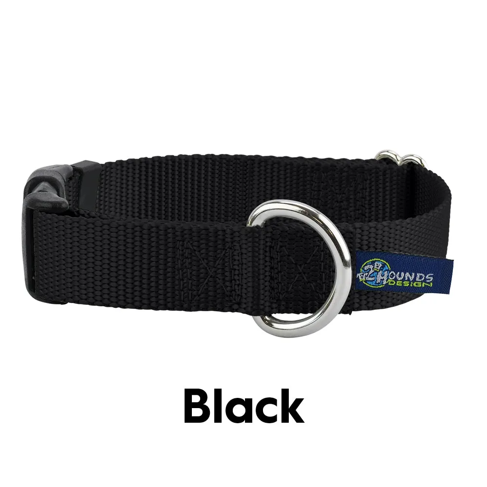 5/8″ and 1″ Black Nylon Dog Collar