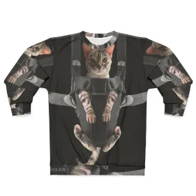 Adorable Cat In Baby Carrier Sweatshirt for Cat Lovers