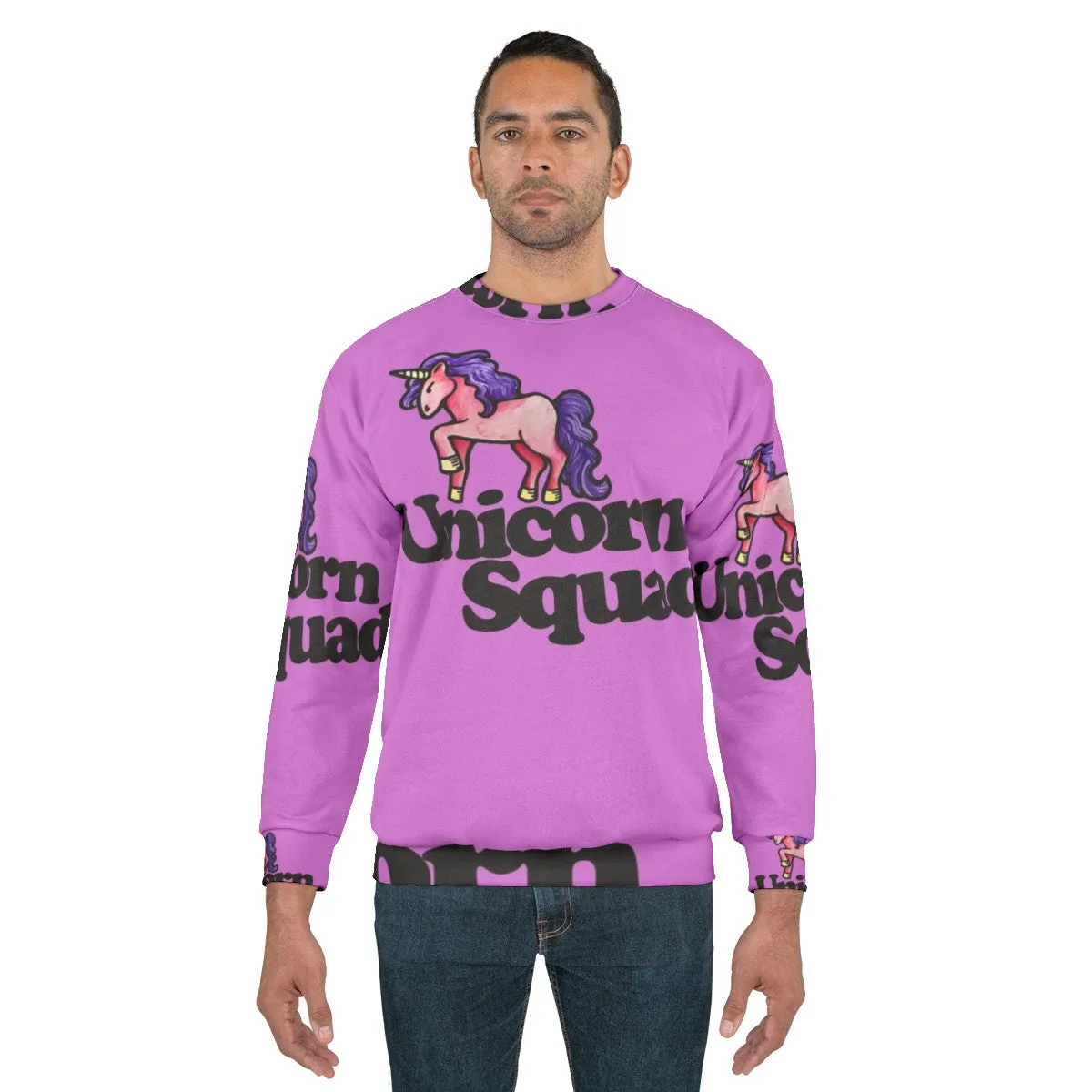 Adorable Unicorn Squad Sweatshirt in Soft Pink