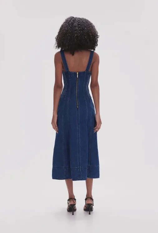 Aje May Denim Midi Dress