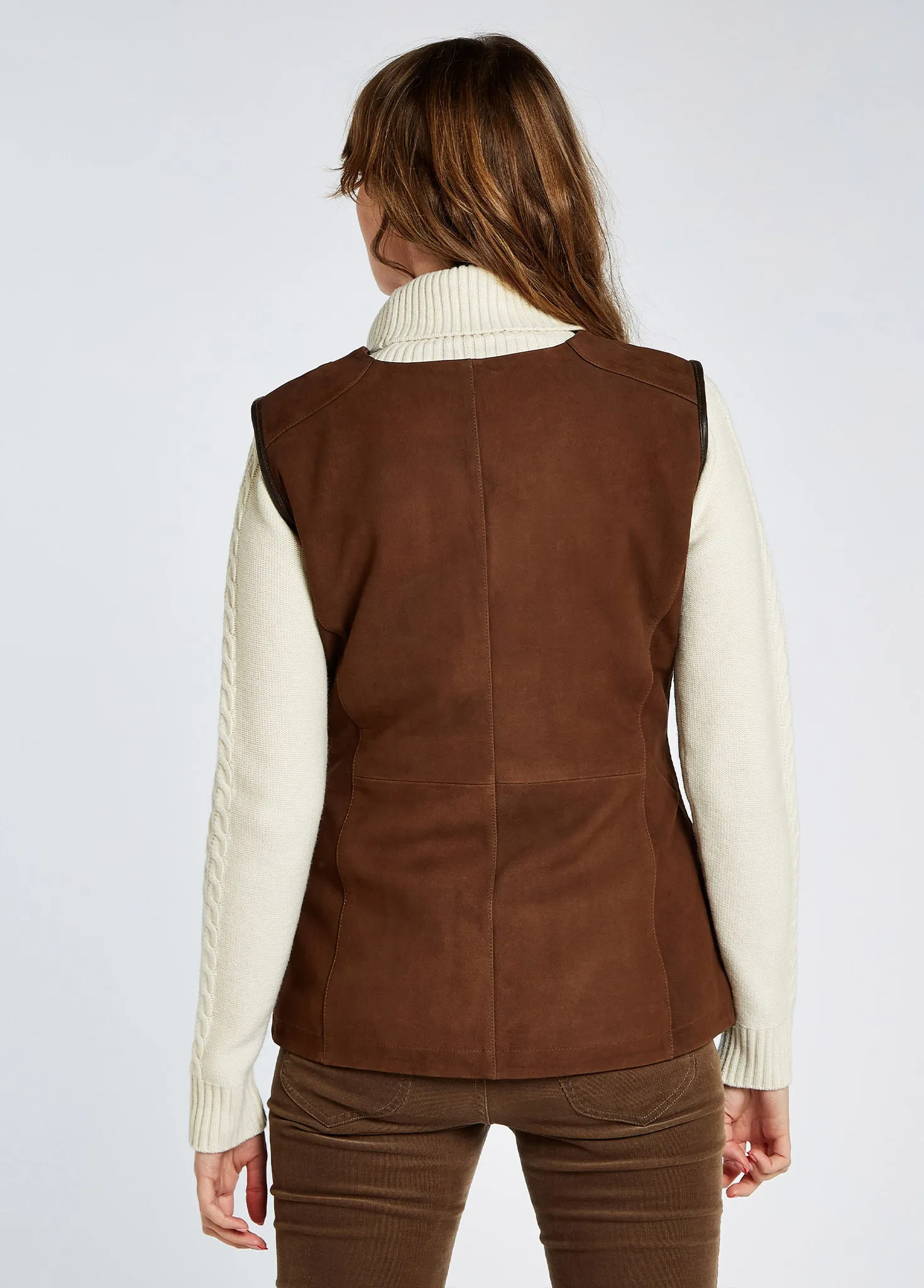 Allendale Leather Vest - Walnut