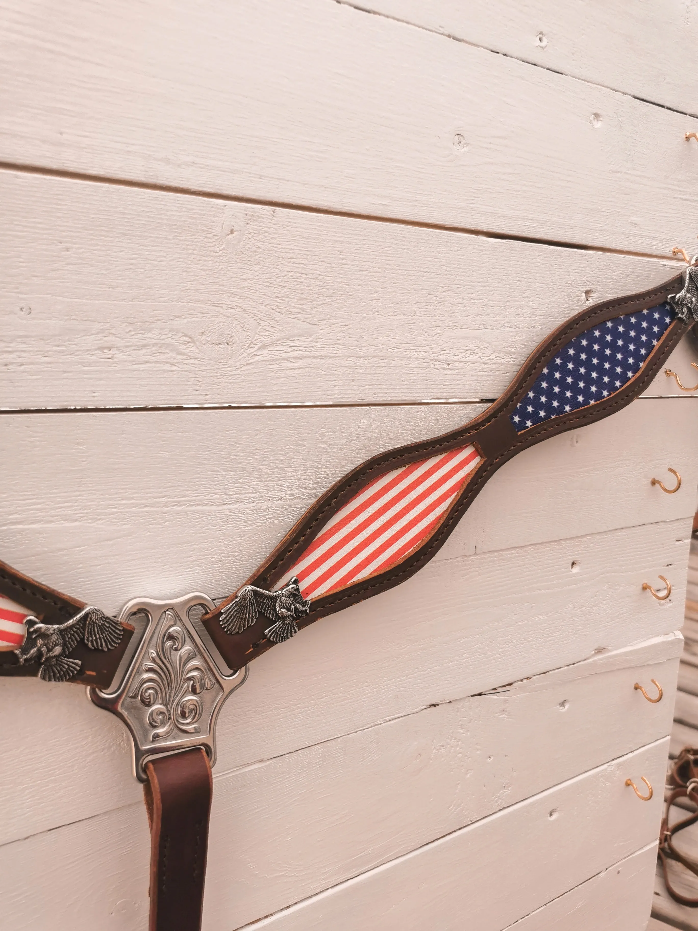 American pride inlay western breast collar