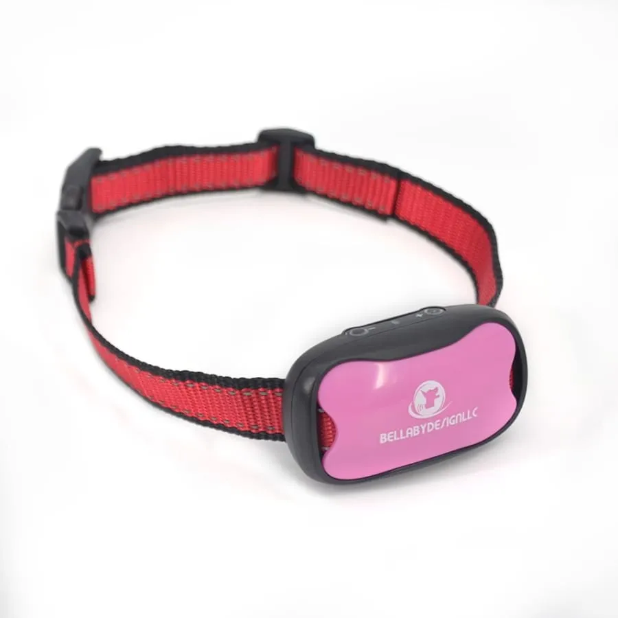 Anti barking collar NO SHOCK collar Pink   EXTRA BATTERY