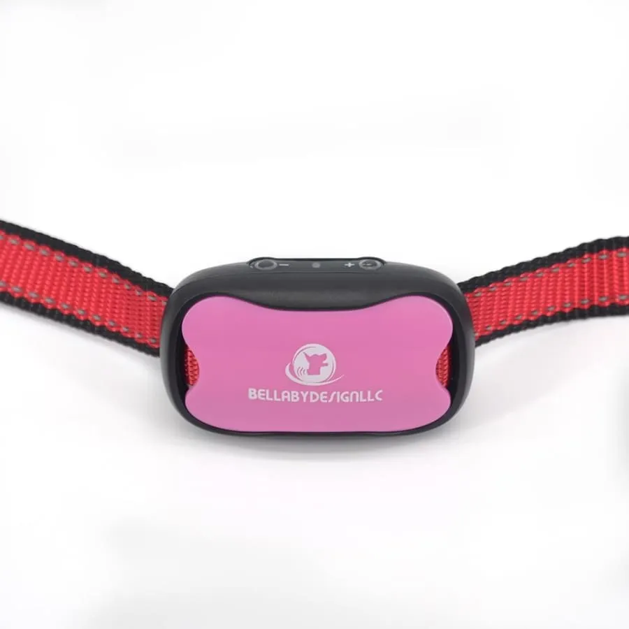 Anti barking collar NO SHOCK collar Pink   EXTRA BATTERY