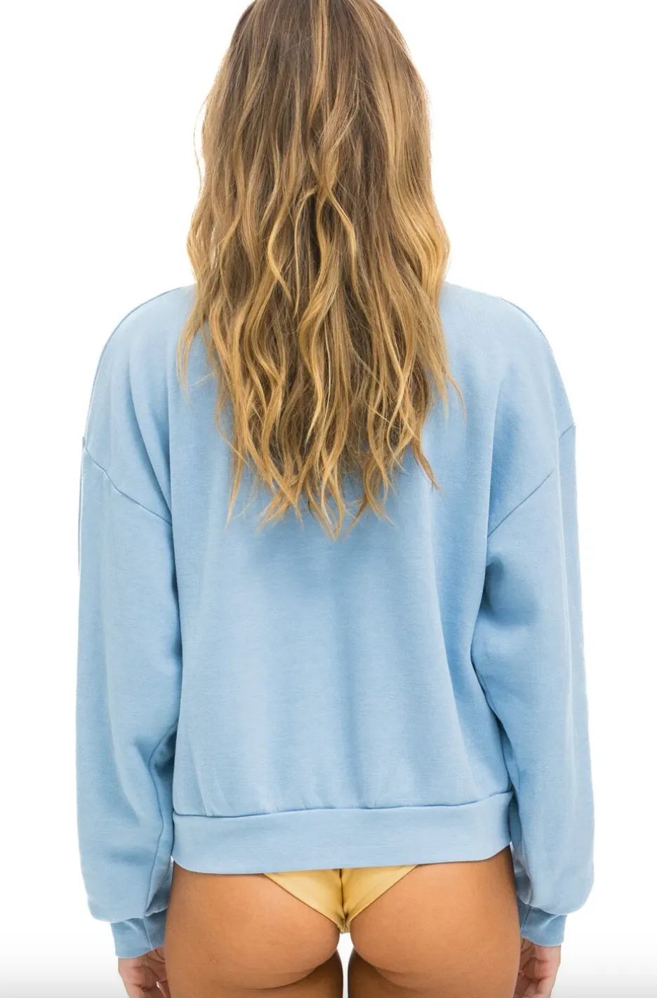 AVN Crew Logo Stitch Relaxed Sweatshirt Sky