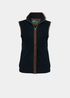 Aylsham Ladies Fleece Gilet In Dark Navy - Regular Fit