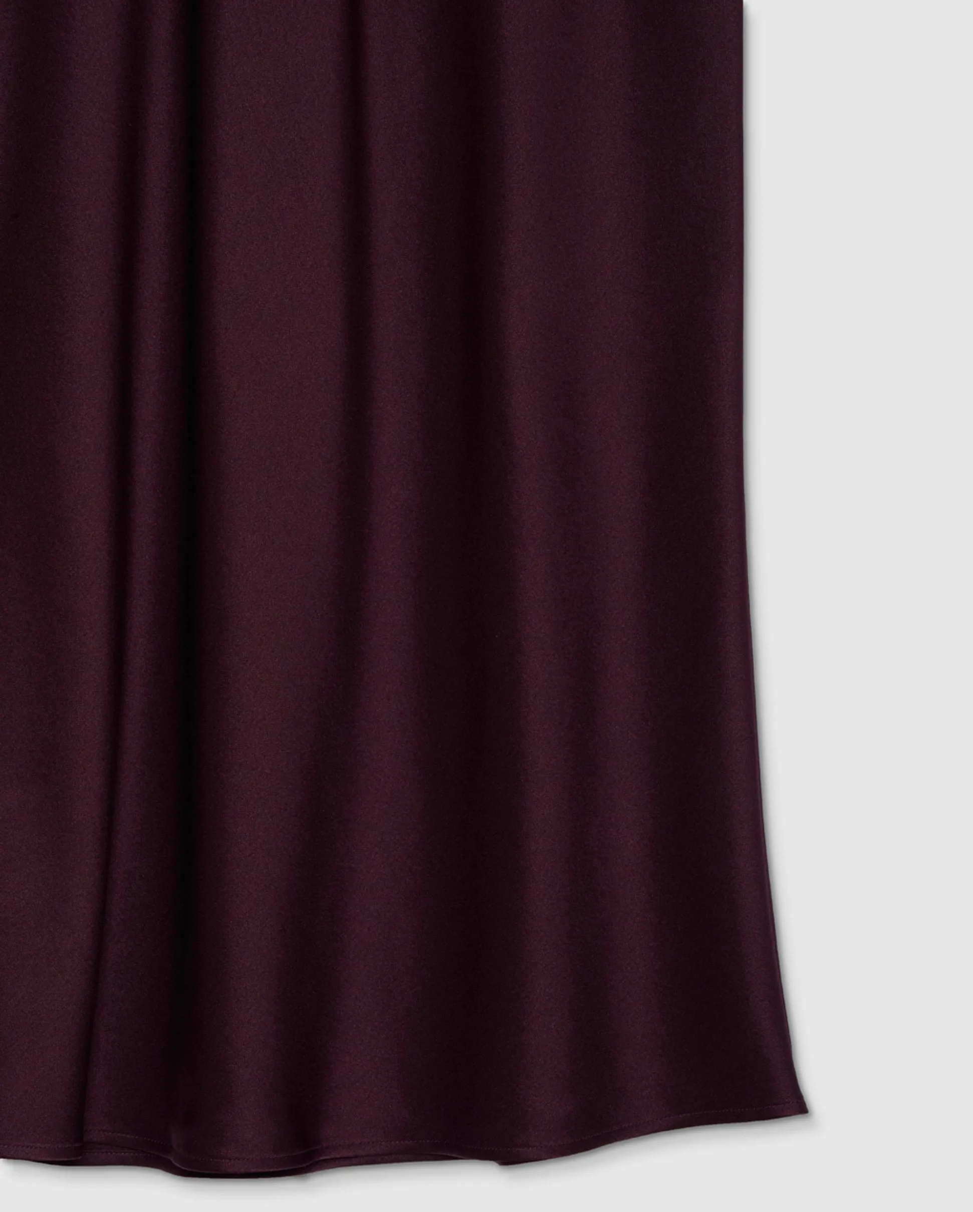 BAR SILK SKIRT / BORDEAUX