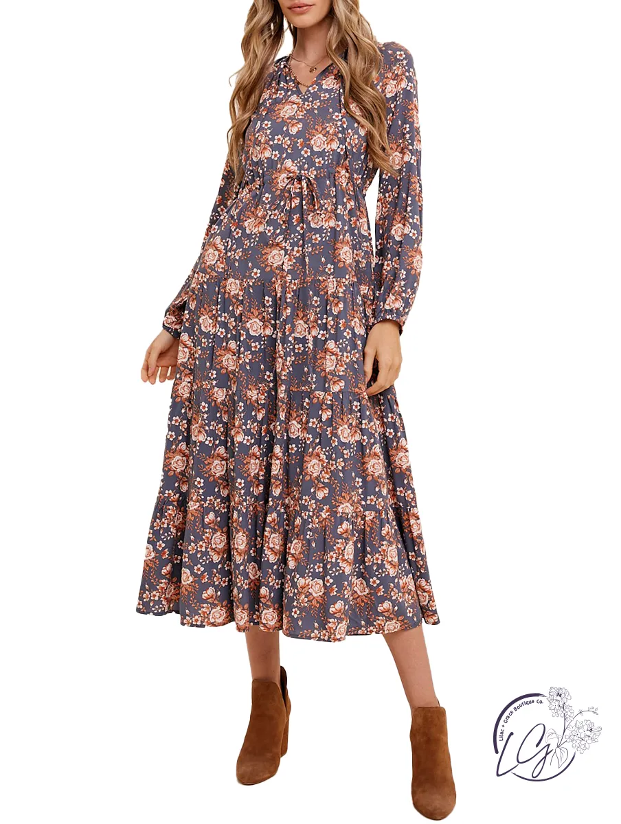 Beautiful Time Floral Maxi Dress