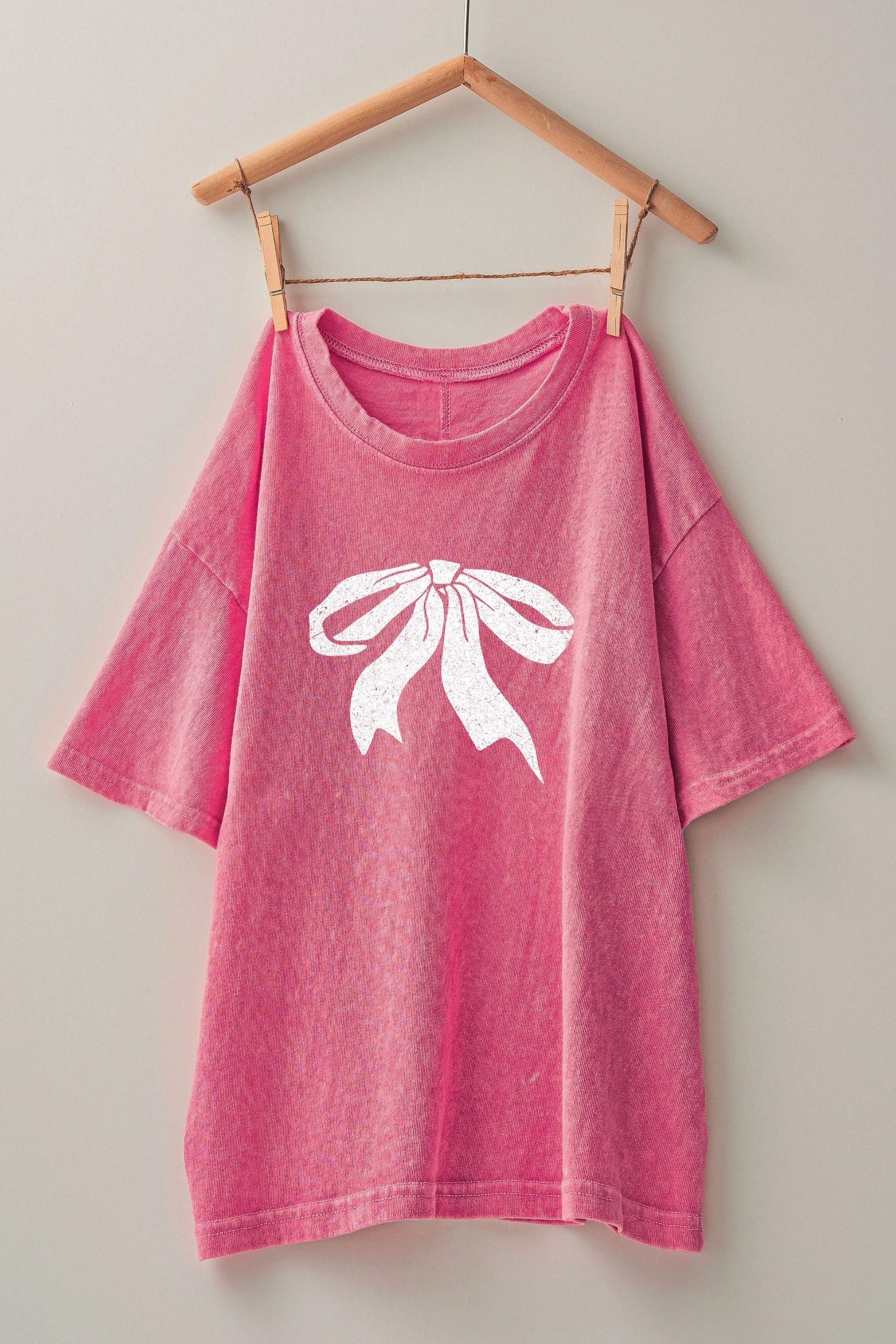 Bow Graphic Mineral Washed Tee