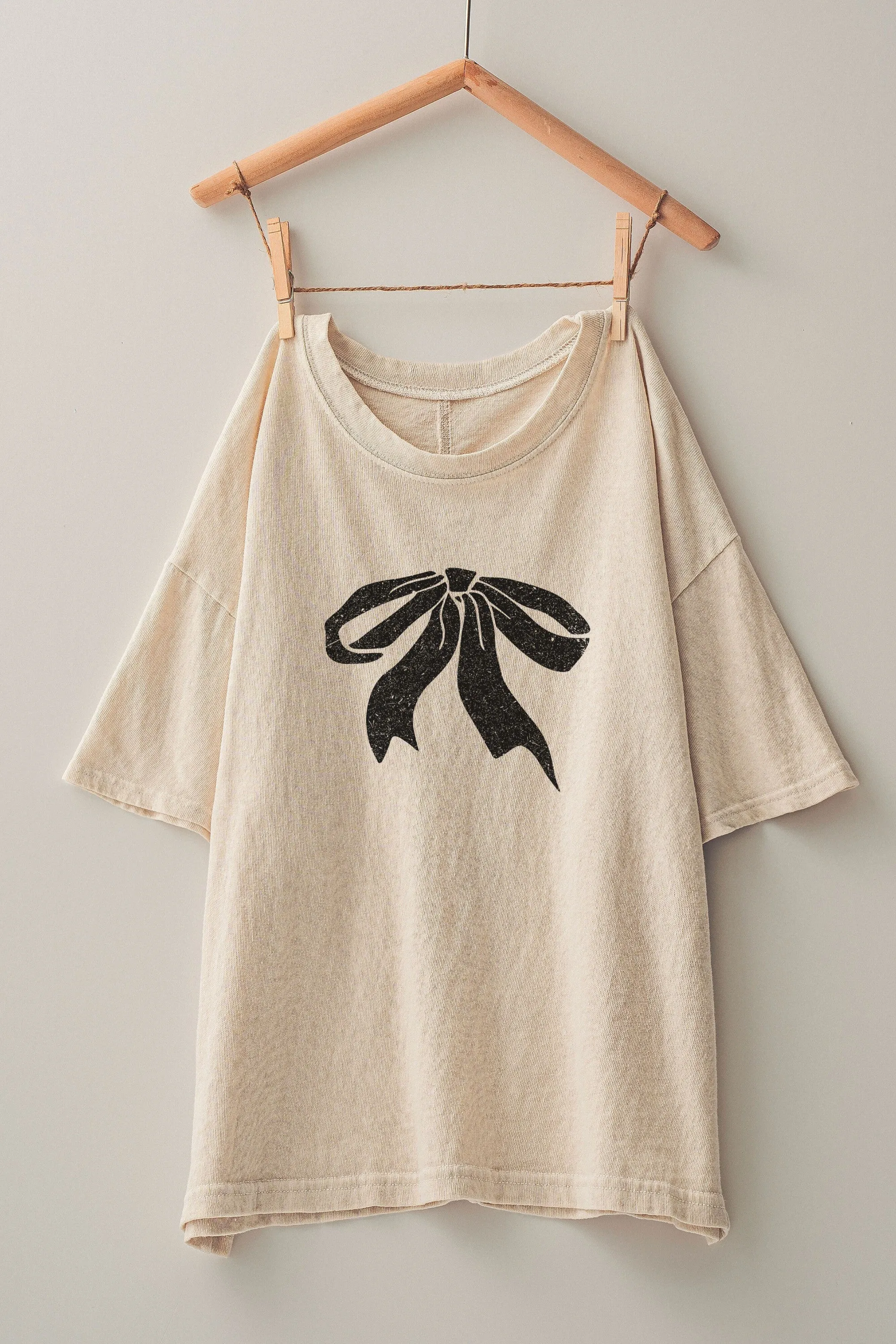 Bow Graphic Mineral Washed Tee