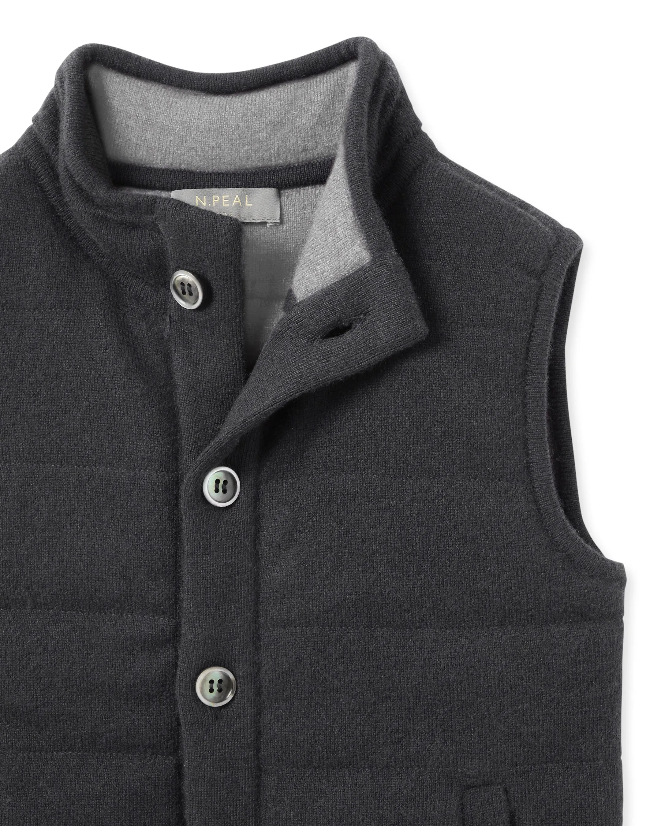 Boys Mall Cashmere Gilet Dark Charcoal Grey