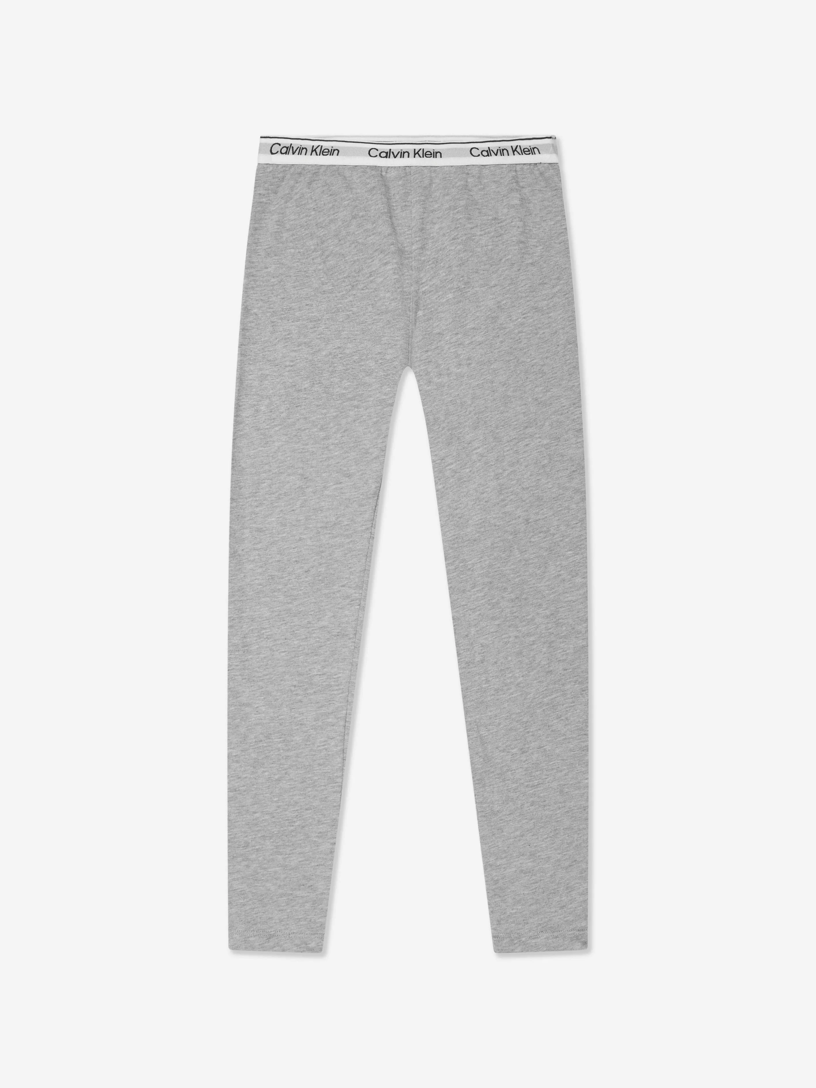 Calvin Klein Girls 2 Pack Leggings Set in Grey