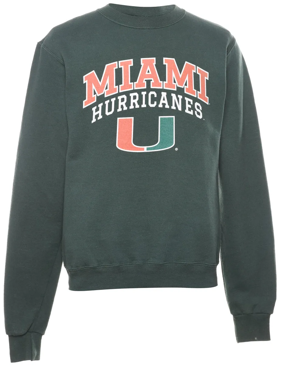 Champion Miami Hurricanes Printed Sweatshirt - S