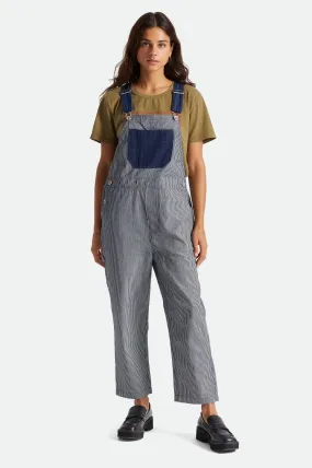 Christina Crop Overall Railroad Stripe