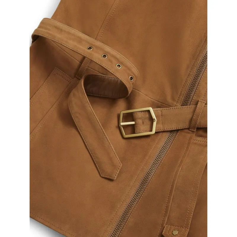 Fairfax & Favor Primrose Ladies Suede Gilet - Tan