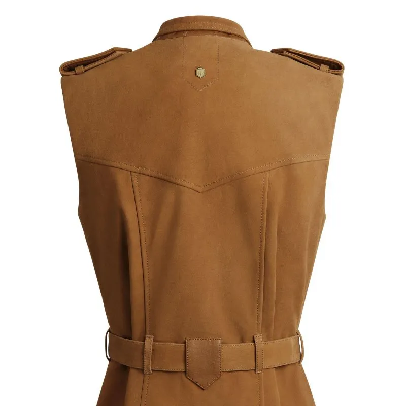 Fairfax & Favor Primrose Ladies Suede Gilet - Tan