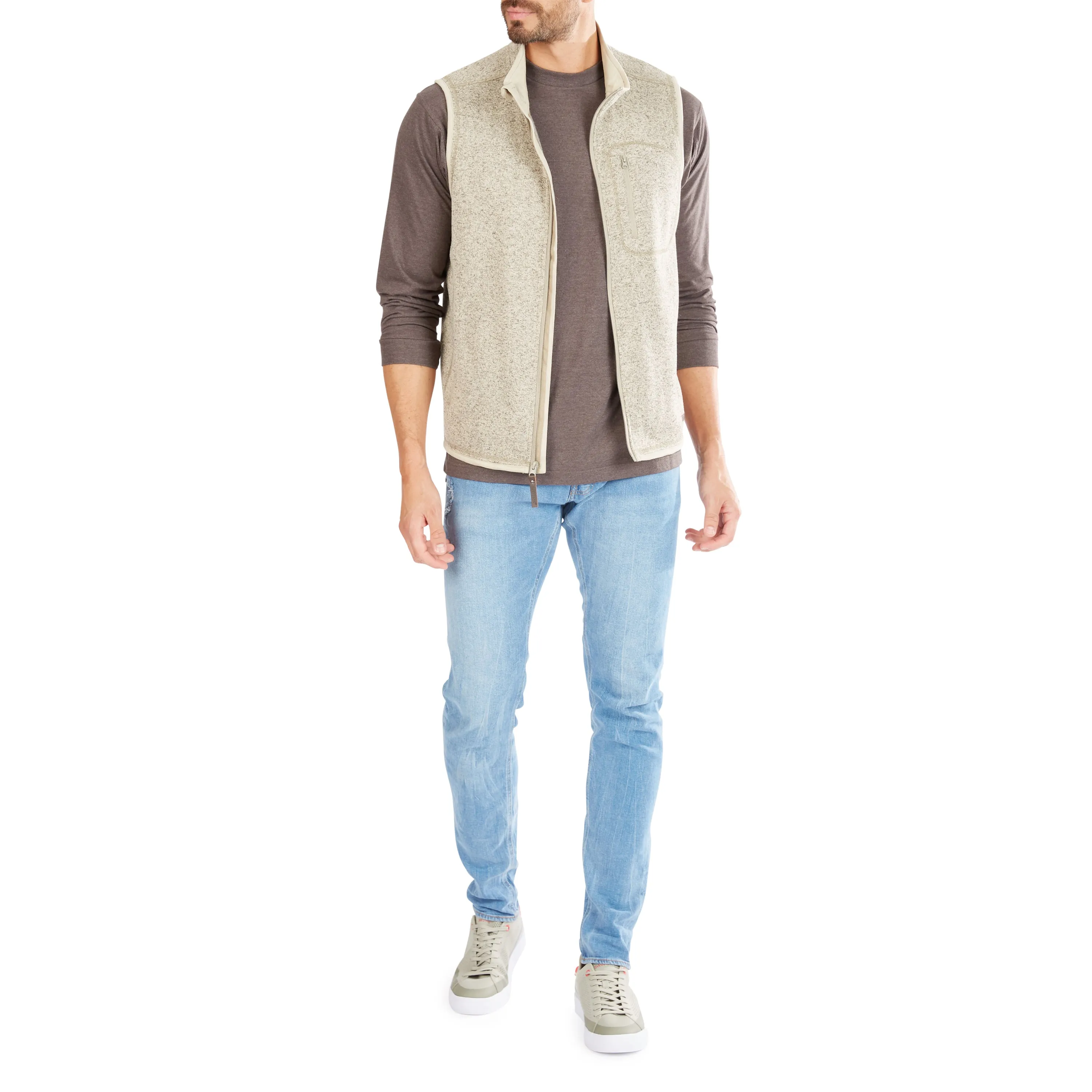 FULL-ZIP FLEECE SWEATER VEST