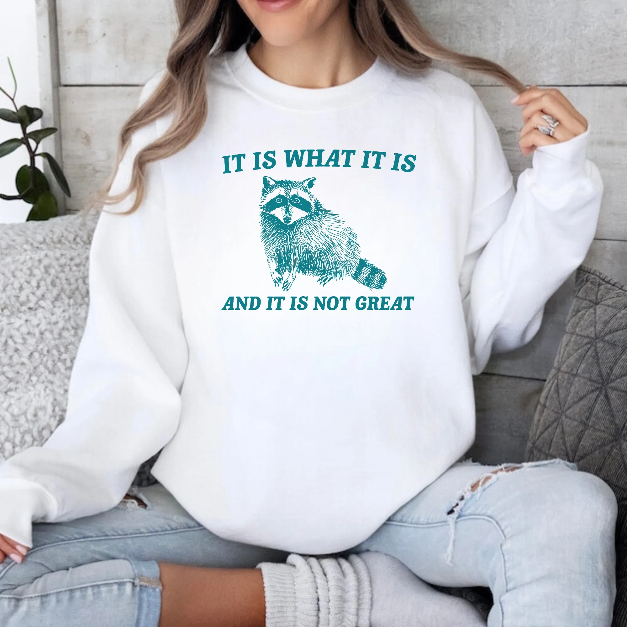 Funny Raccoon Sweatshirt | It Is What It Is