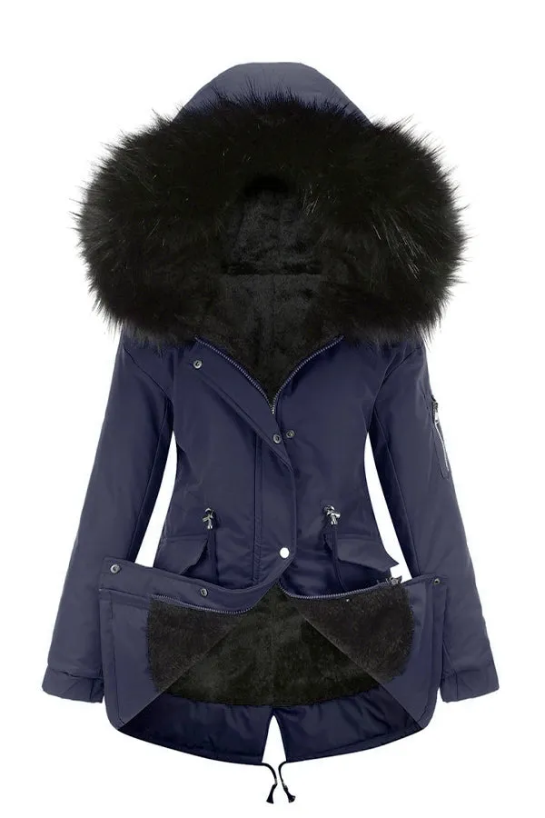 Fur Collar Fleece Coat