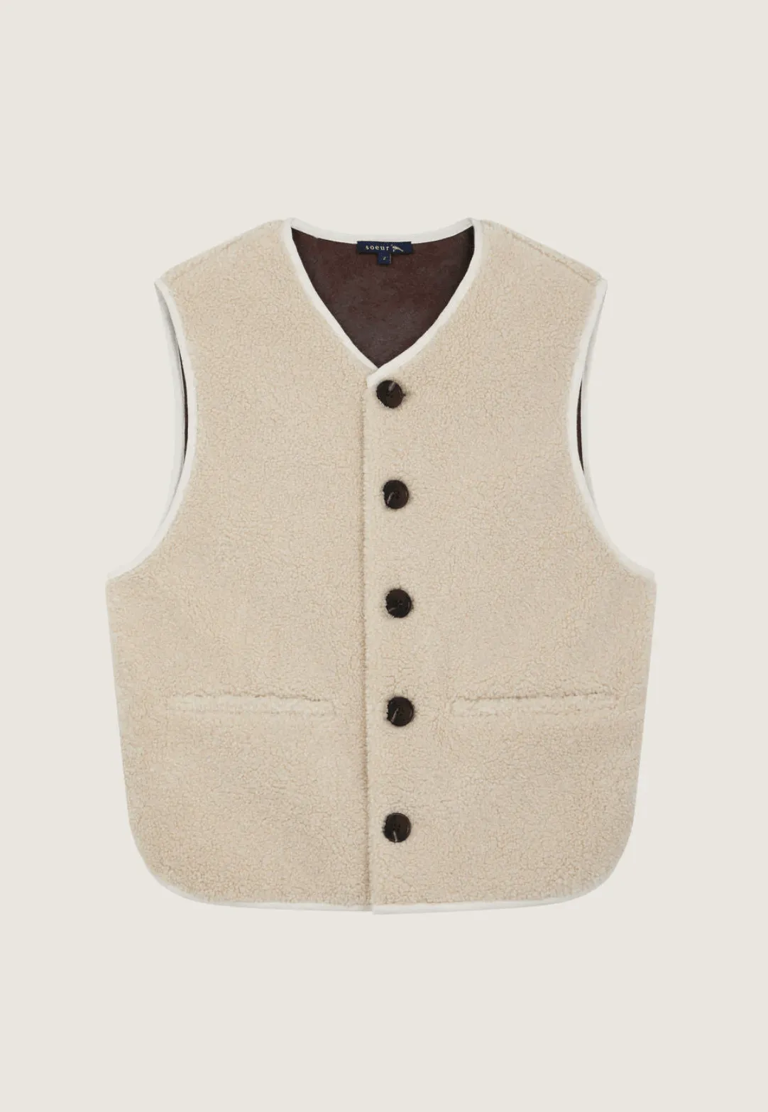 Fusil Faux-Shearling Gilet