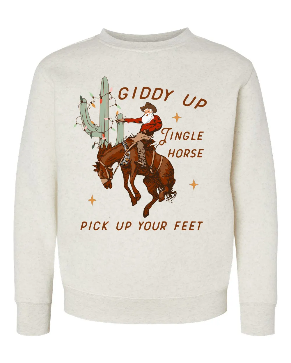 Giddy Up Jingle Horse Sweatshirt/ Western Santa Sweatshirt