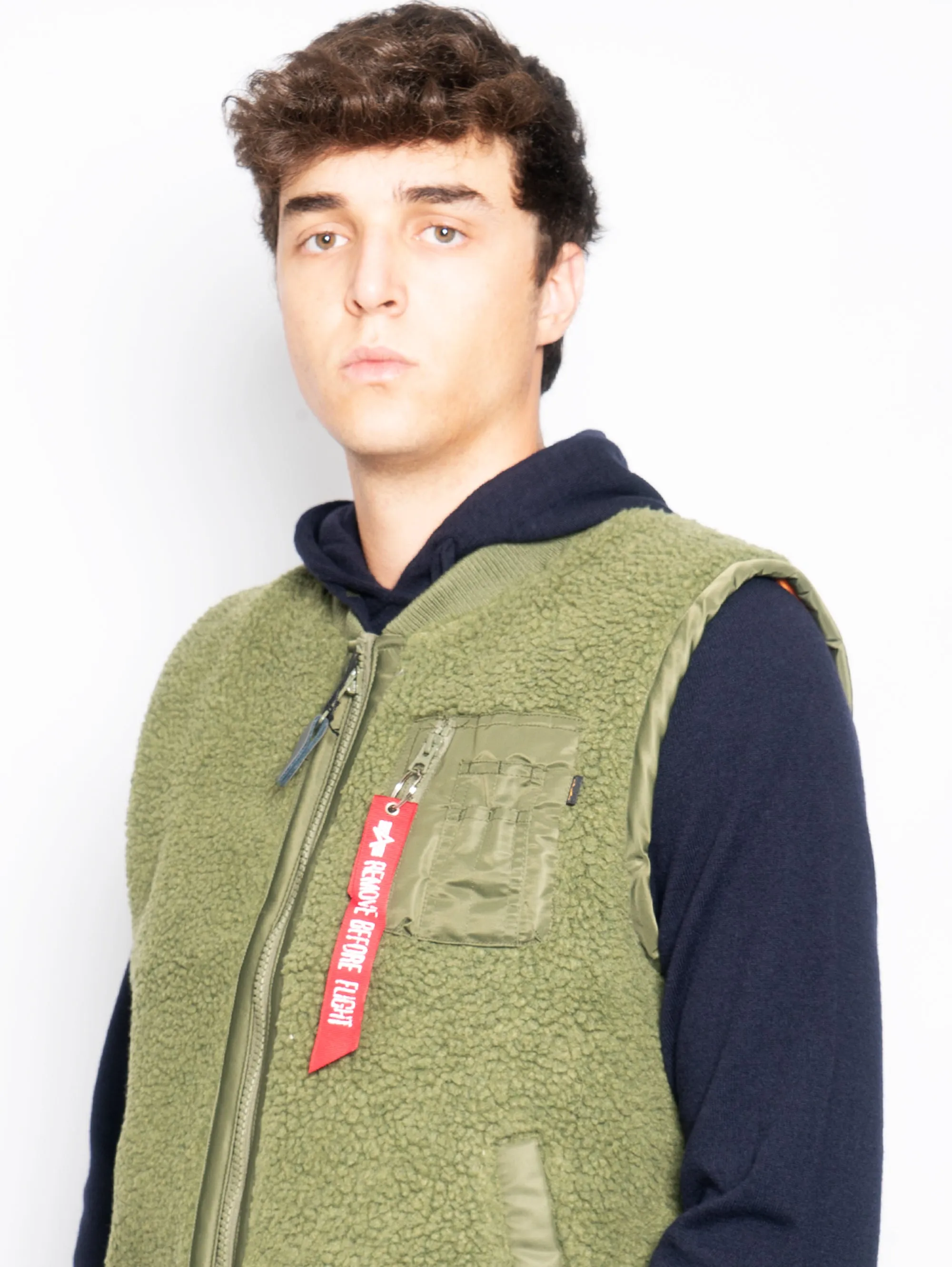 Gilet Imbottito Teddy Verde Salvia