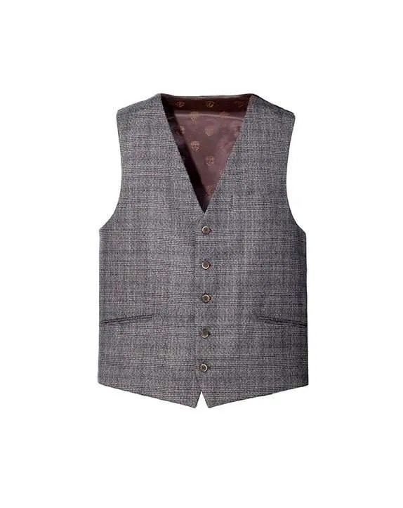 GILET PRINCE DE GALLES CHOCO