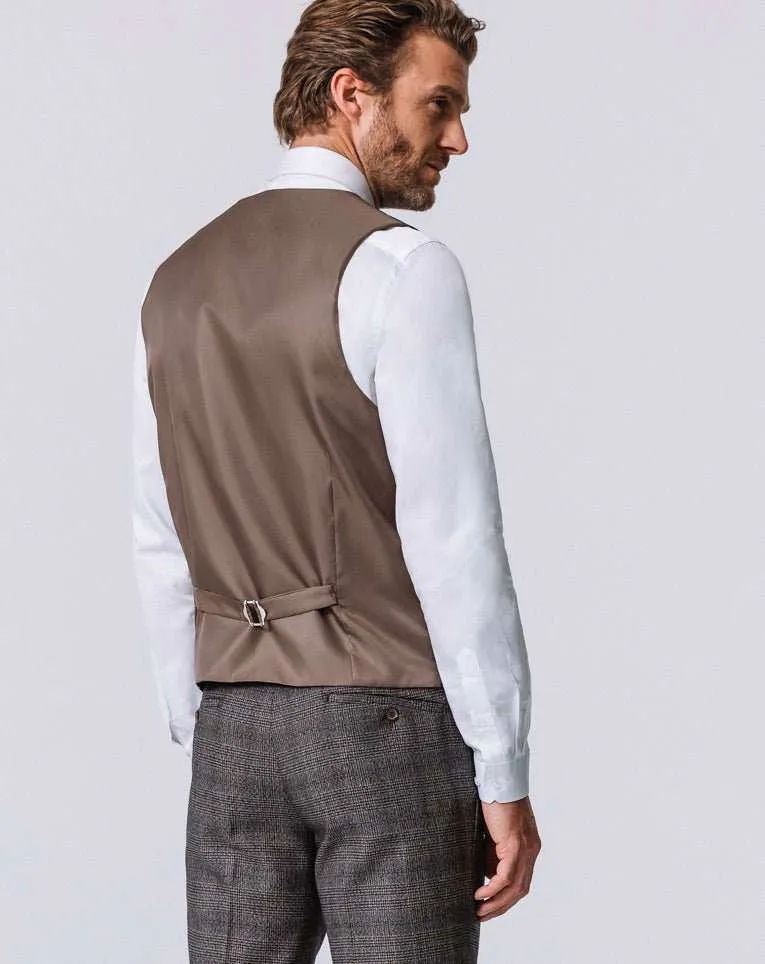 GILET PRINCE DE GALLES CHOCO