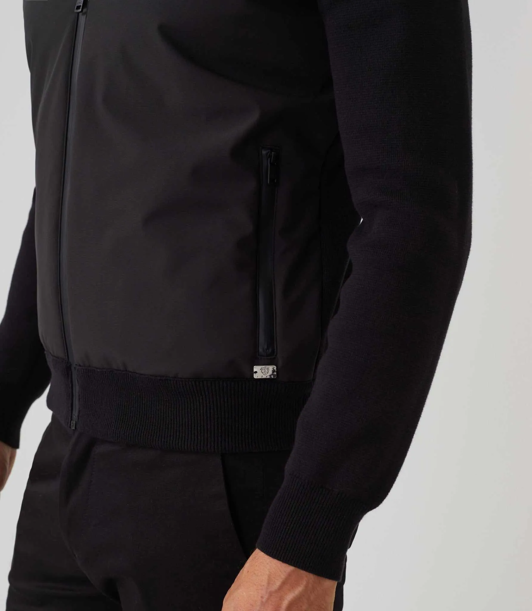 Gilet zippé col teddy noir "SWsherkan"