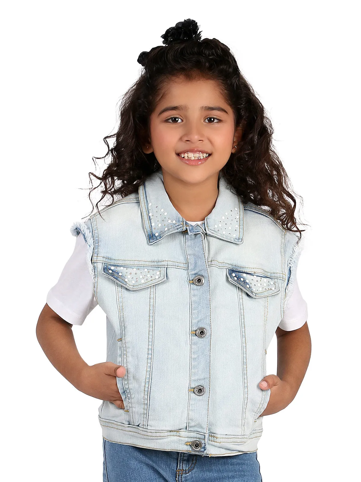 Girl's Ice Blue Jacket - EGTJD19-002