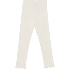 Girls Organic Cotton Joline White Leggings