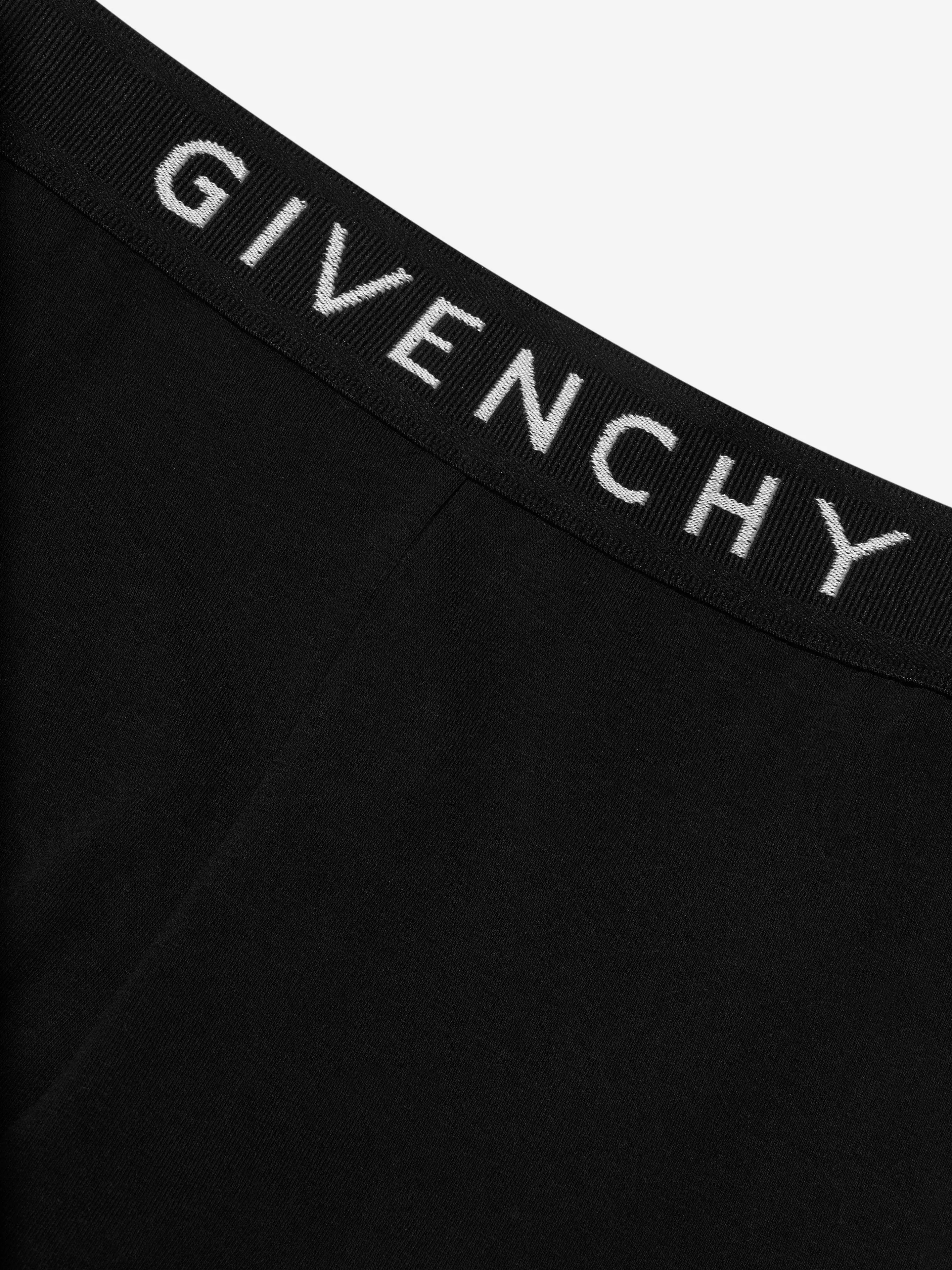 Givenchy Girls Organic Cotton Logo Leggings in Black