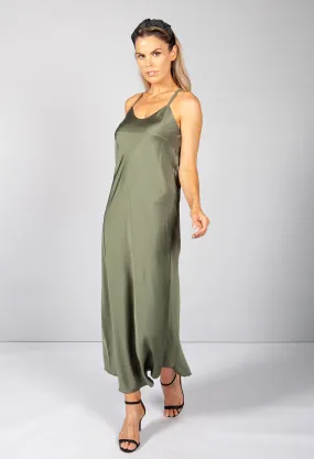 Green Slip Dress