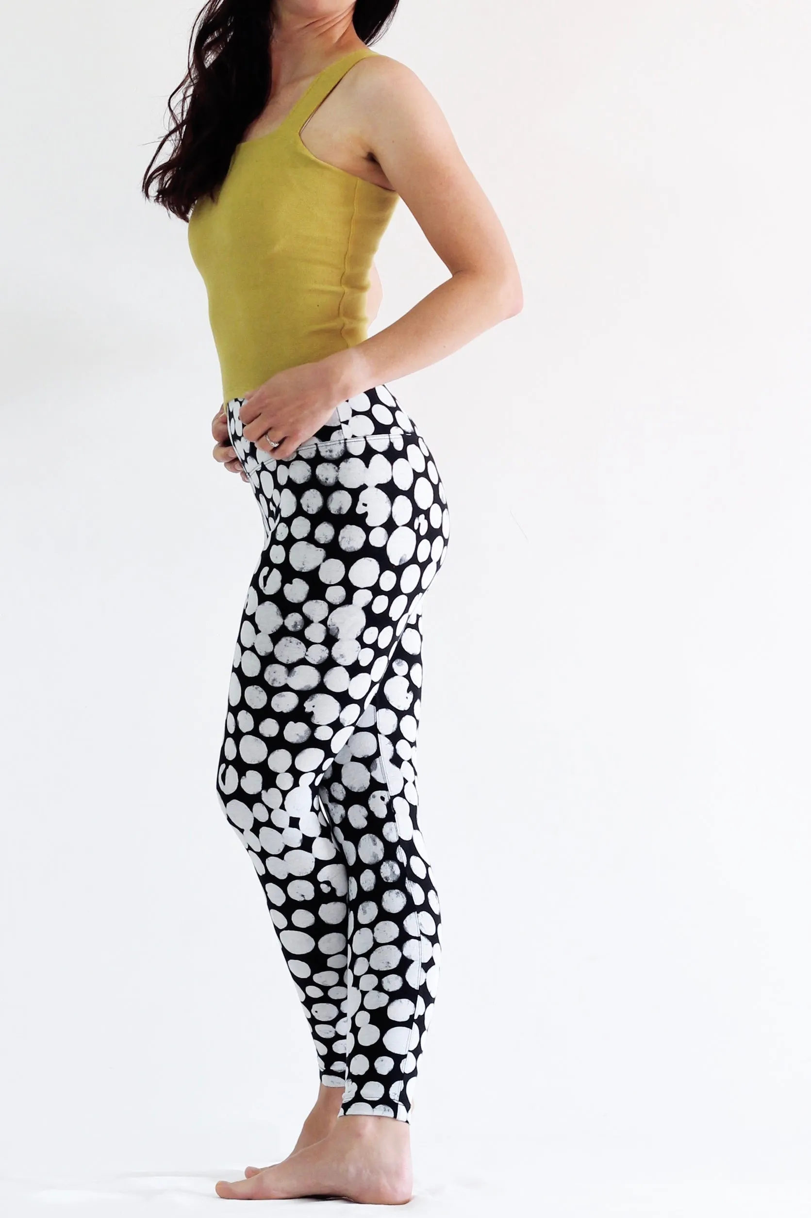 Hand Painted Leggings or Crops - Natural Bubbles