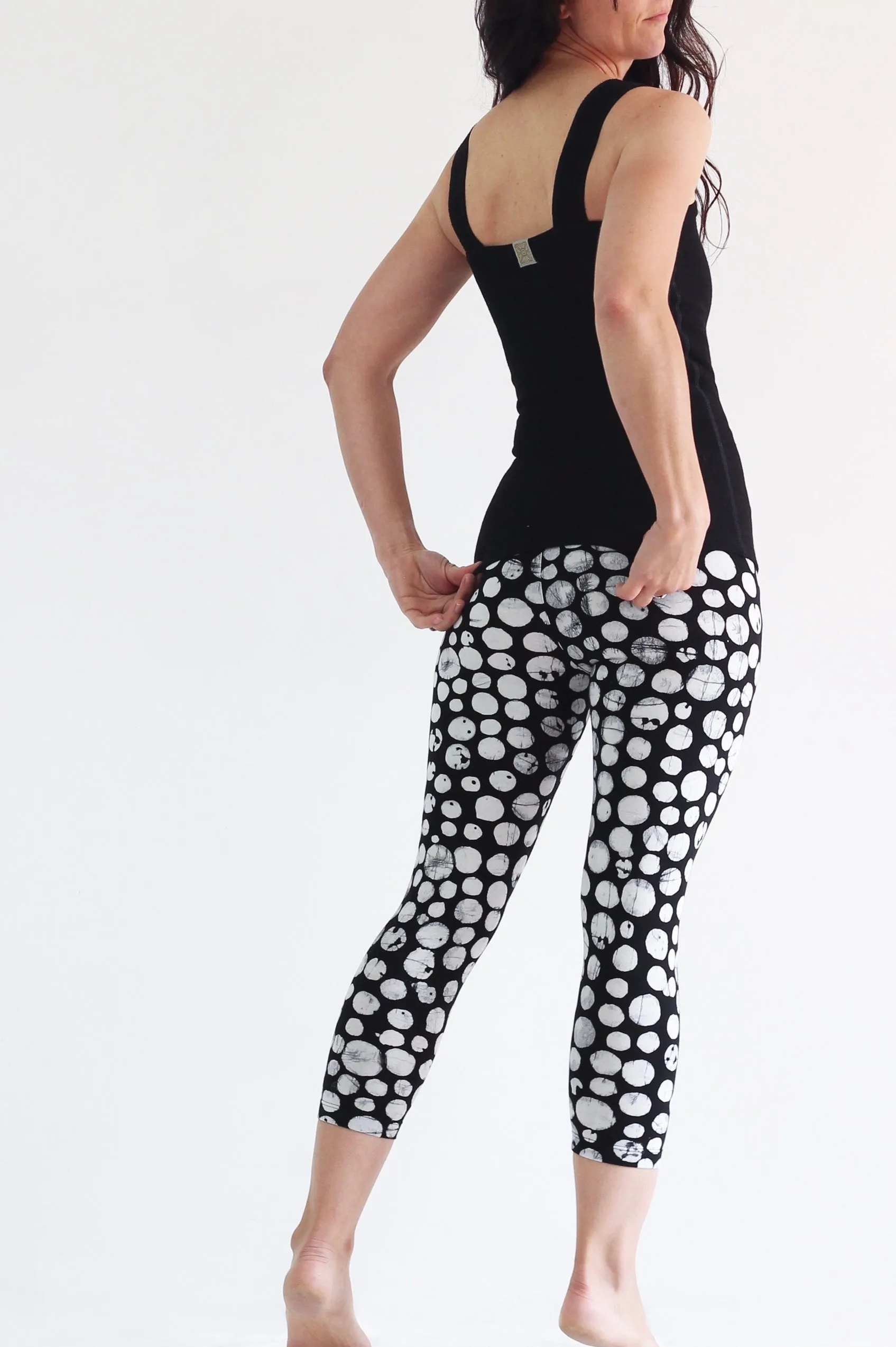 Hand Painted Leggings or Crops - Natural Bubbles