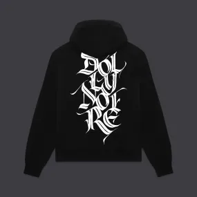 Hand Scripted Hoodie Black