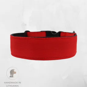 Handmade Dog Collar | Red | Width: 15-20-25-30-40-50 mm