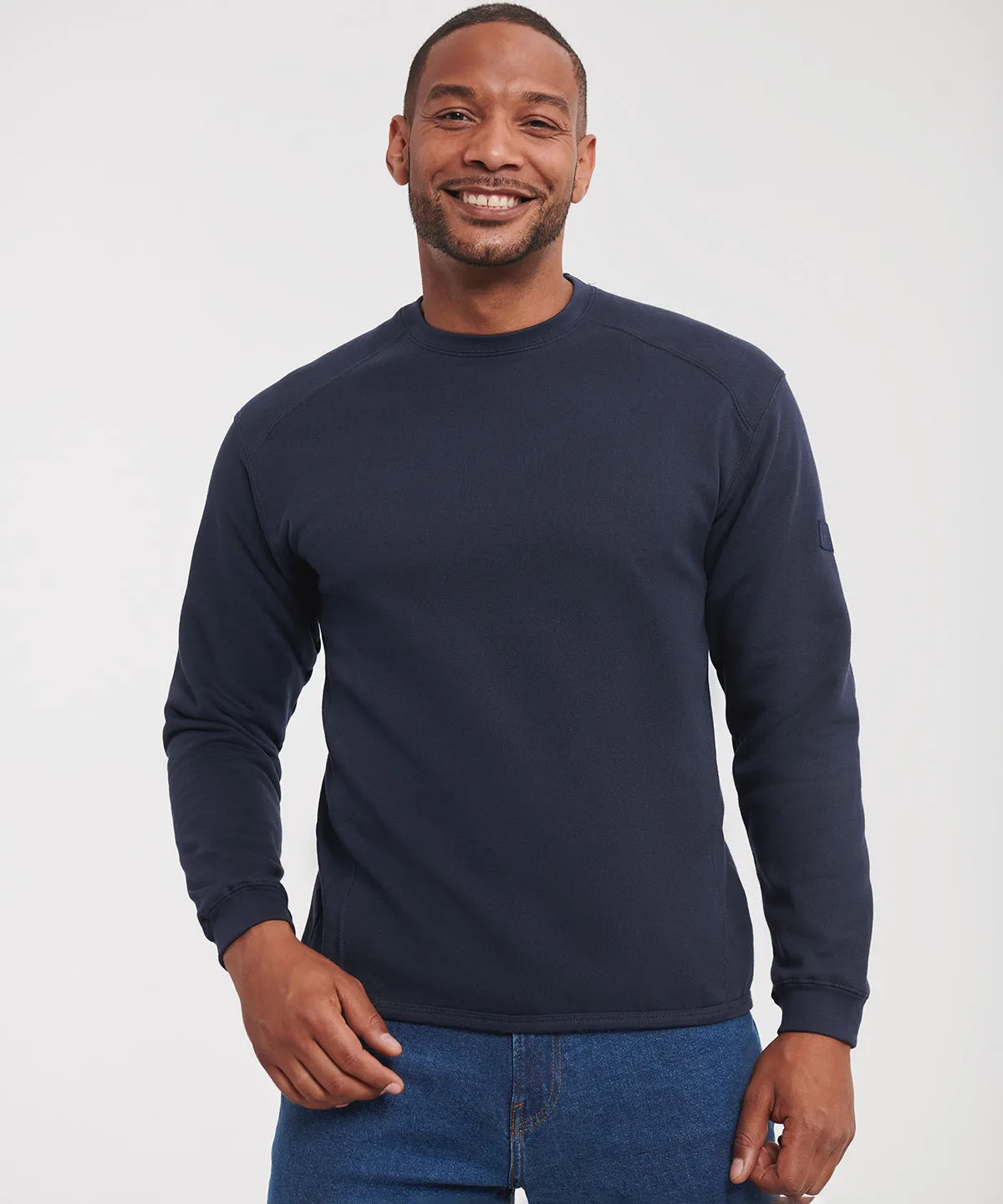 Heavy-duty crew neck sweatshirt | Light Oxford