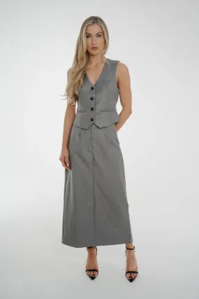 Holly Midi Skirt In Grey