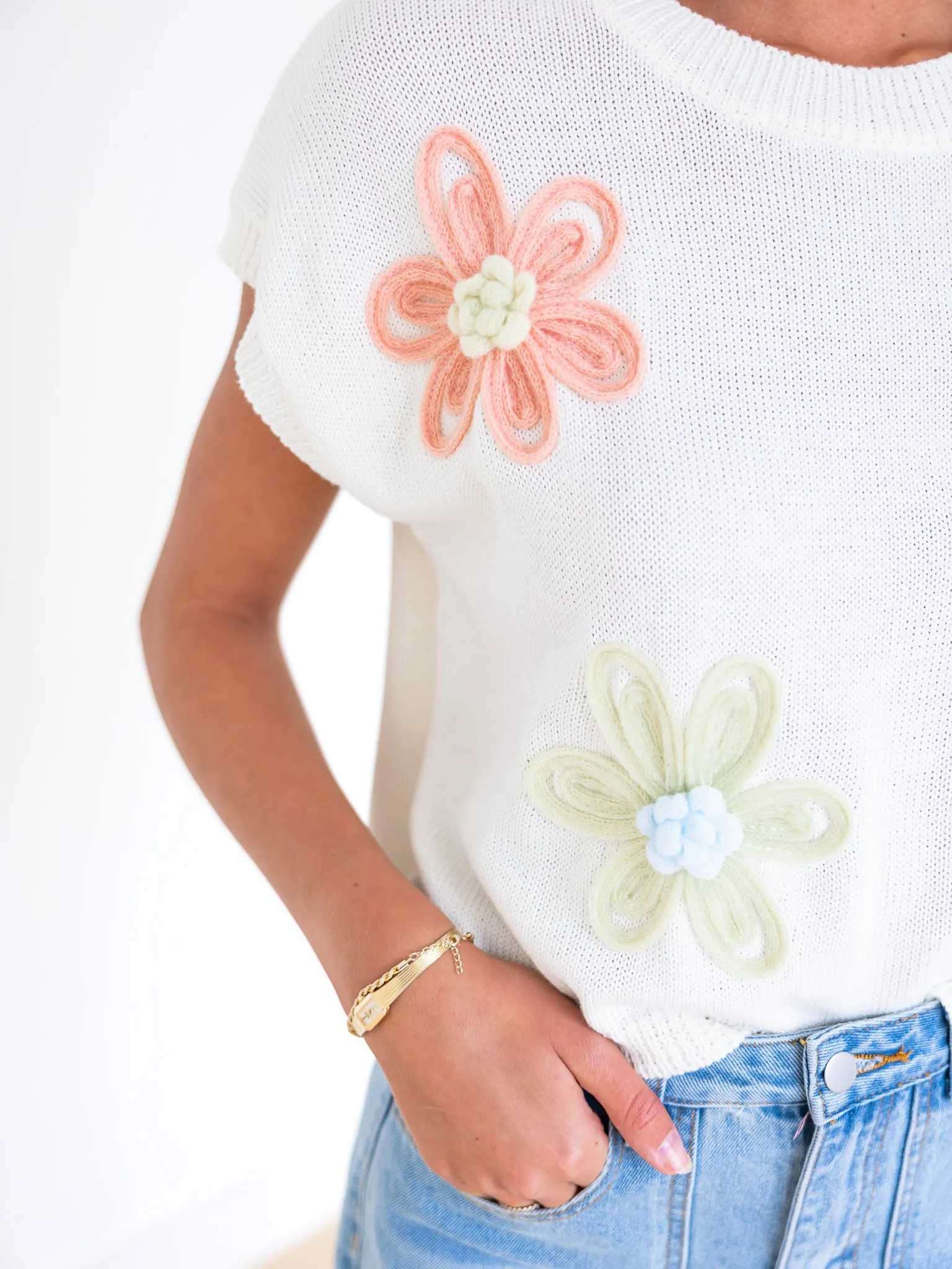 In Bloom Flower Sweater Vest