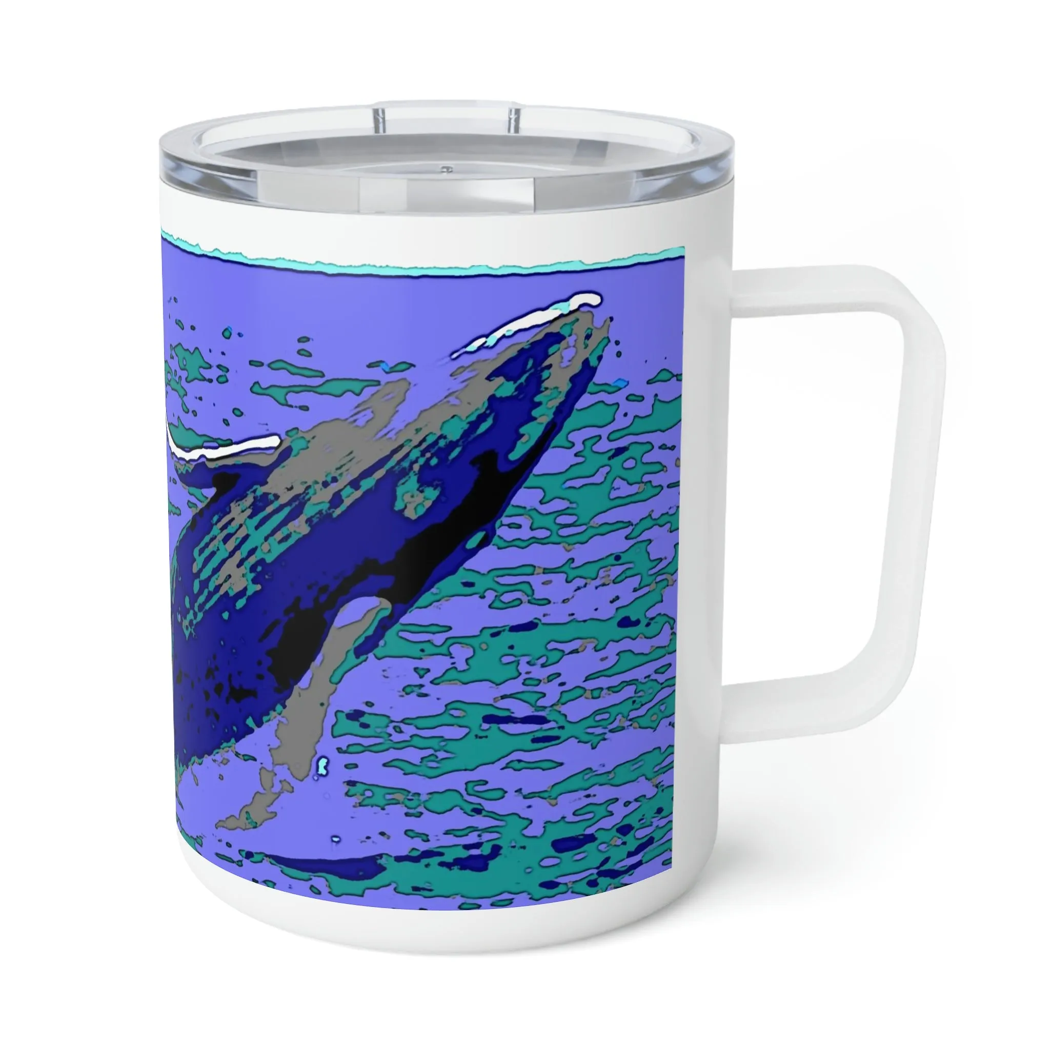 Insulated Coffee Mug, 10oz  ... Baby Humpback Breaching ... Maui, HI: April 2022 ... "Family Archives: KPH" ... Original Works ...