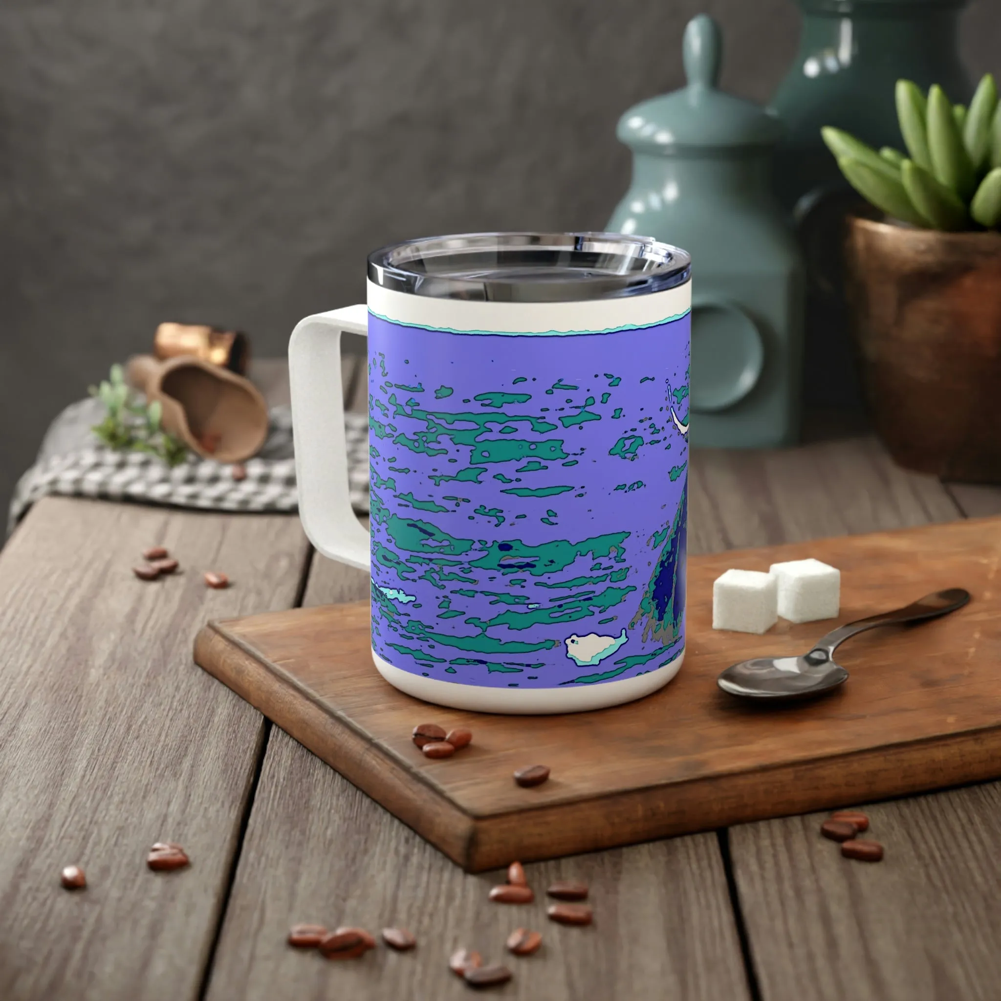 Insulated Coffee Mug, 10oz  ... Baby Humpback Breaching ... Maui, HI: April 2022 ... "Family Archives: KPH" ... Original Works ...