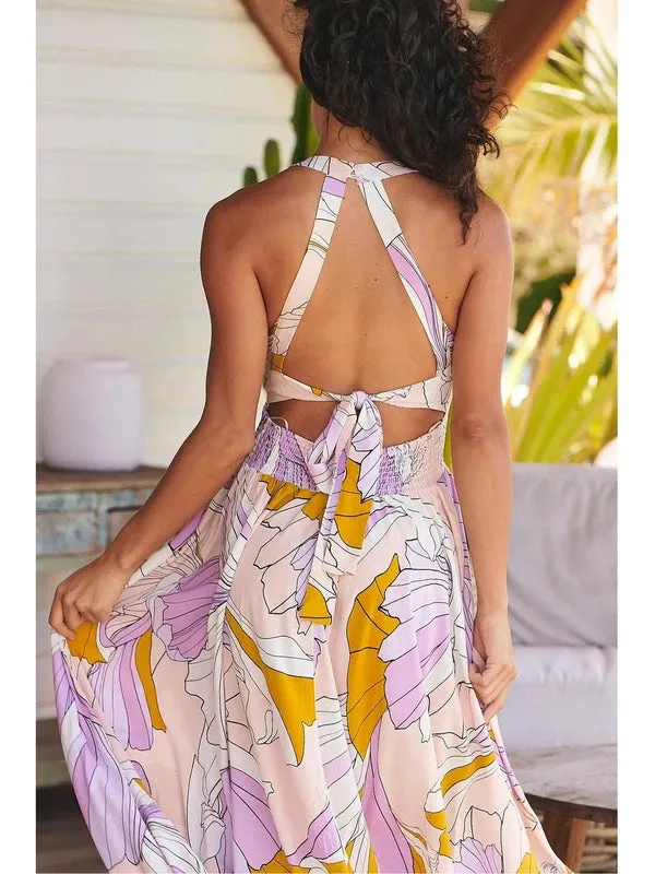 JAASE Endless Summer Lavender Swirl Maxi Dress