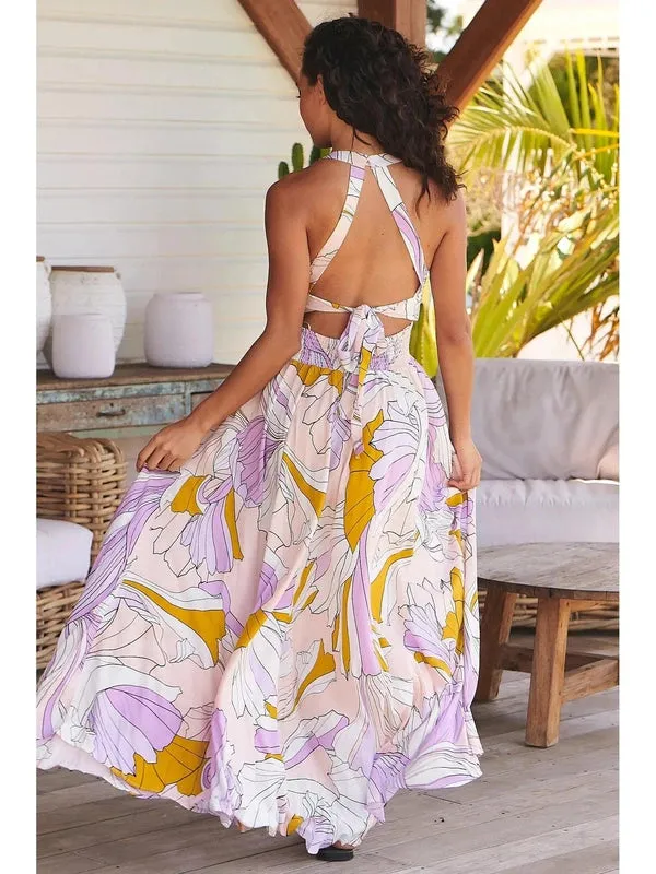 JAASE Endless Summer Lavender Swirl Maxi Dress