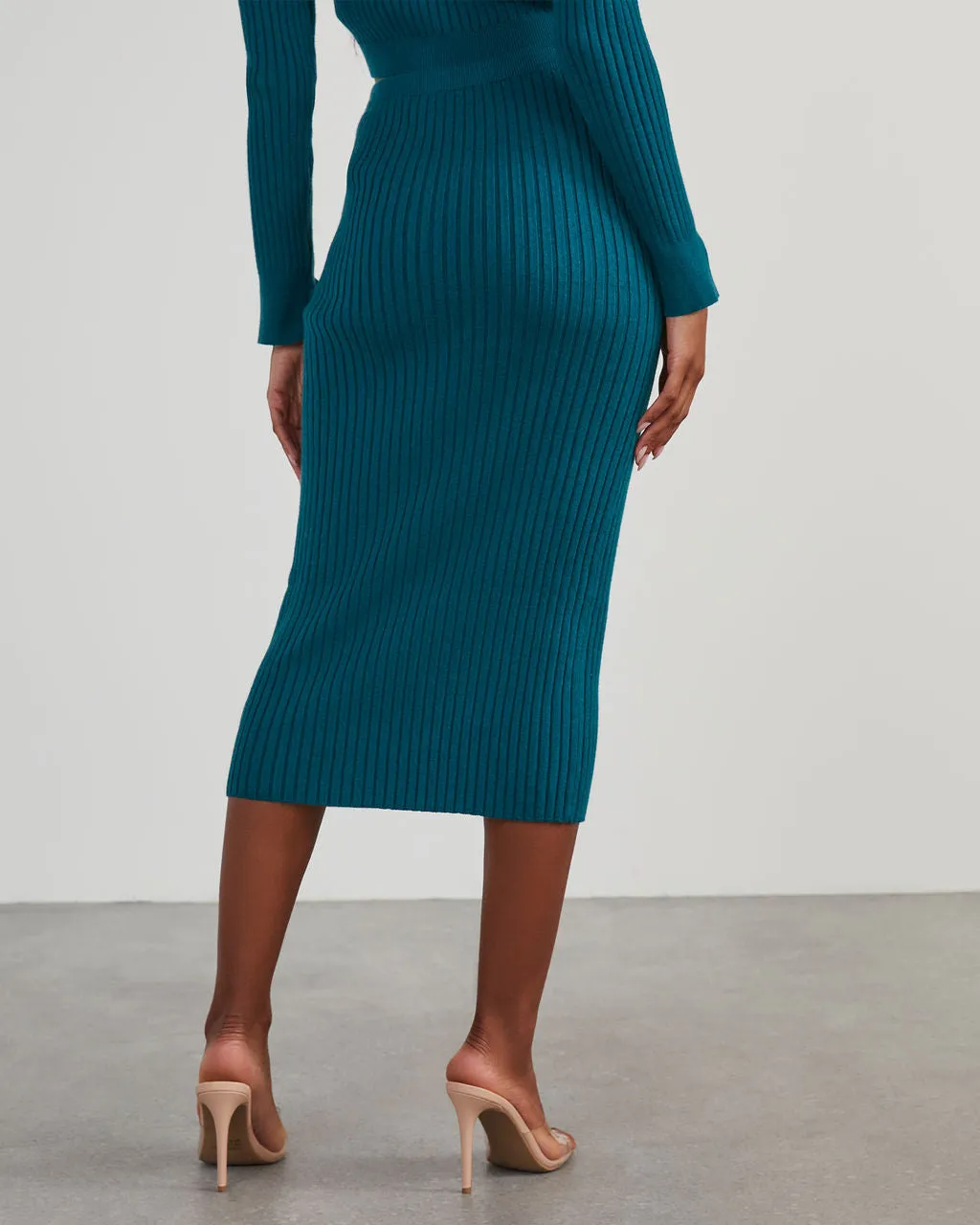 Jillian Ribbed Midi Skirt