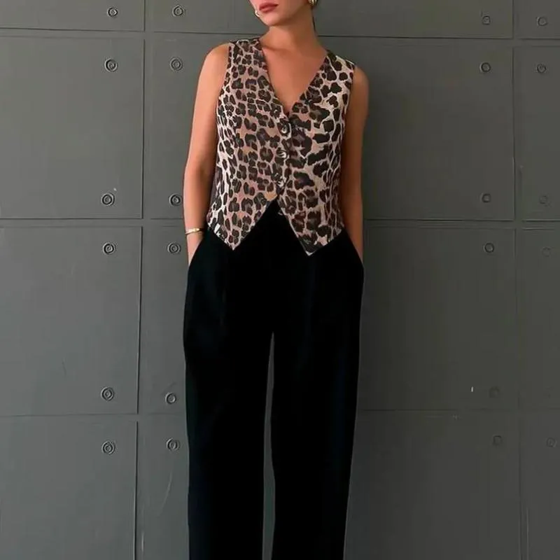 Leopard Lattice Crop Top