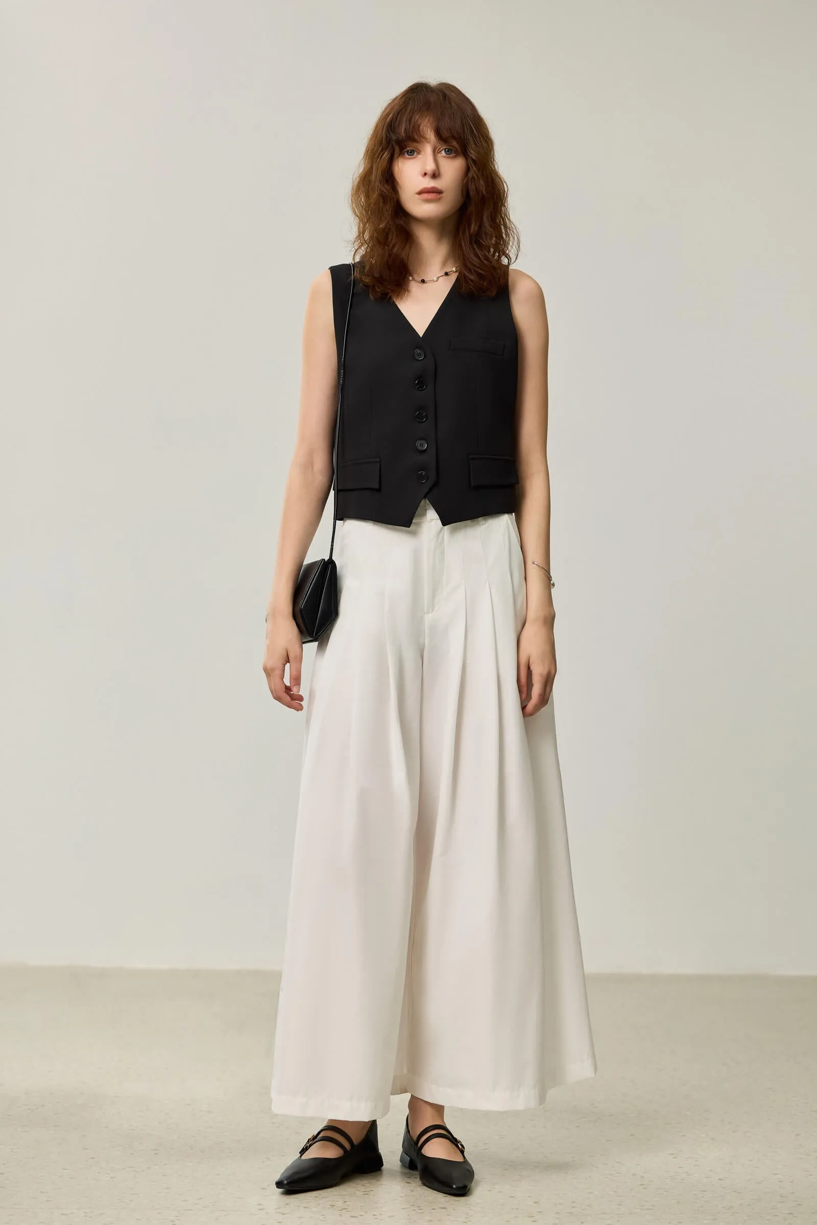 LILY Layered Collarless Vest